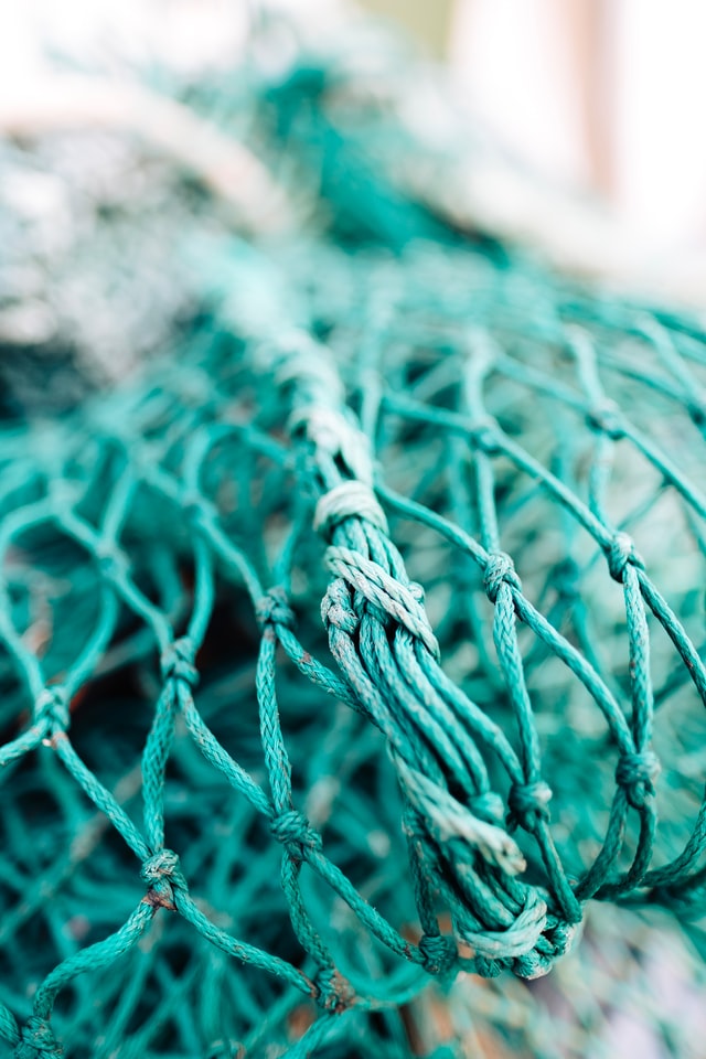 Blue fishing nets